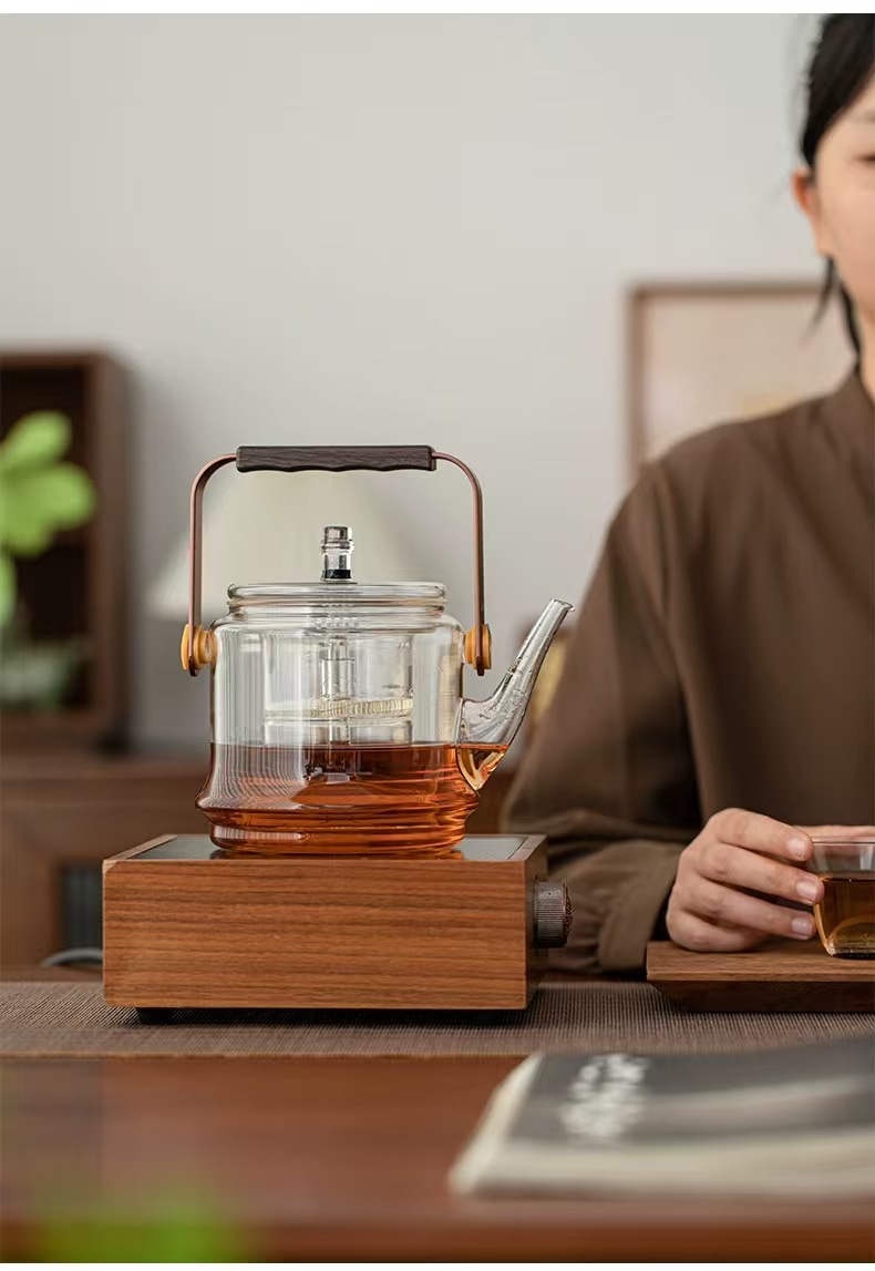 玻璃茶壶耐高温功夫茶具小号过滤可烧煮茶透明家用简约加厚泡茶器详情14