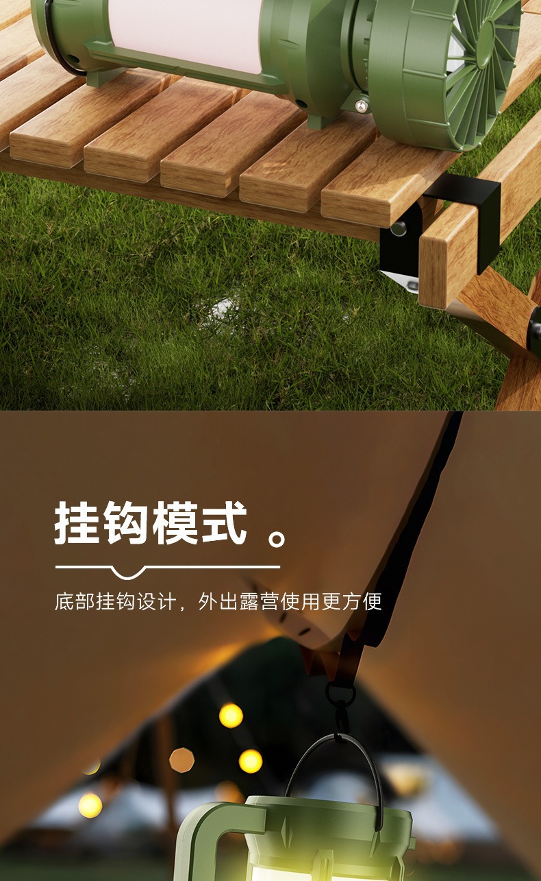 充电风扇马灯帐蓬多功能户外露营太阳能应急灯应急帐篷手电筒详情7