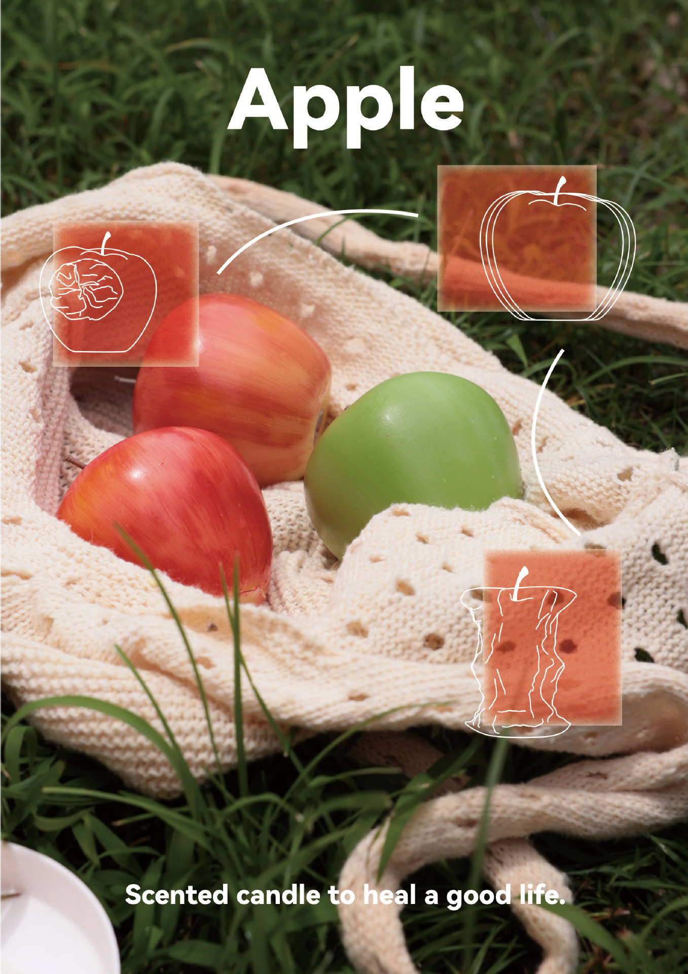 咬一口苹果手绘水果摆件香薰蜡烛高级创意造型蜡烛礼物批发外贸详情3