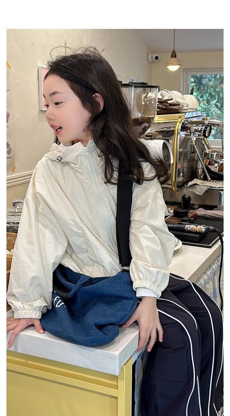 女童韩版薄款风衣外套2025春装新款儿童百搭休闲连帽防晒冲锋衣潮详情16