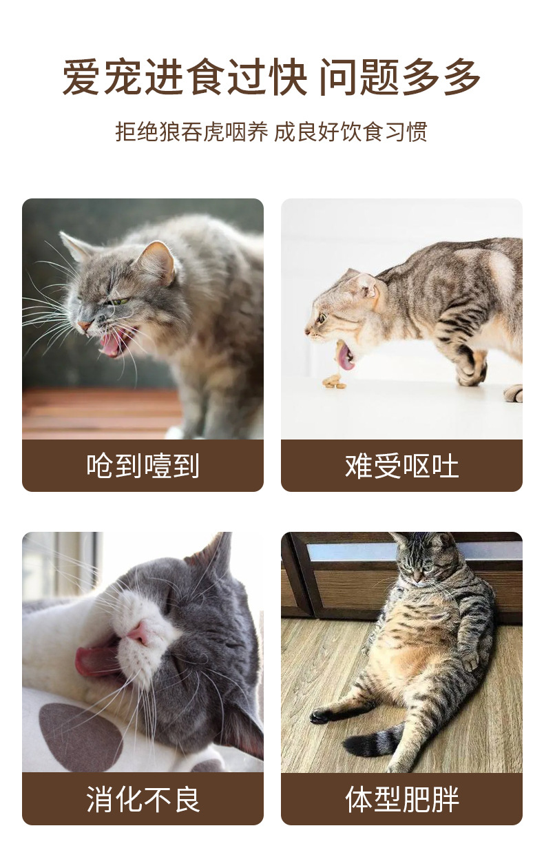 宠物慢食碗猫咪缓食器超大容量狗狗食具防滑防打翻狗碗跨境新品详情2