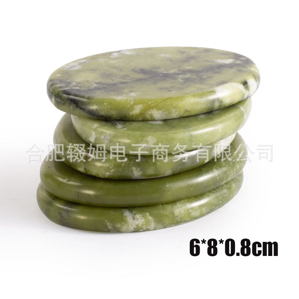 橄榄玉能量按摩石恒温加热石刮痧石套装火山石美容spa汗蒸热敷石详情25
