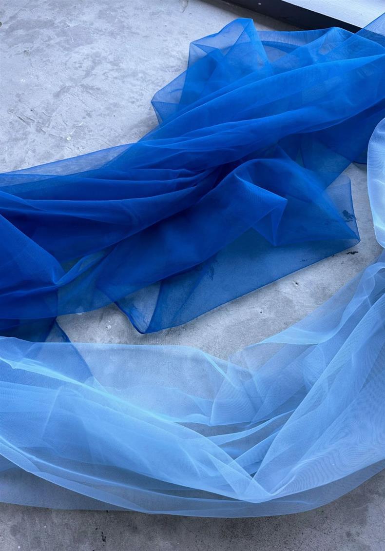 纯色软网纱蓝色主题幼儿园田园风场景婚礼ins风纱网布料详情18