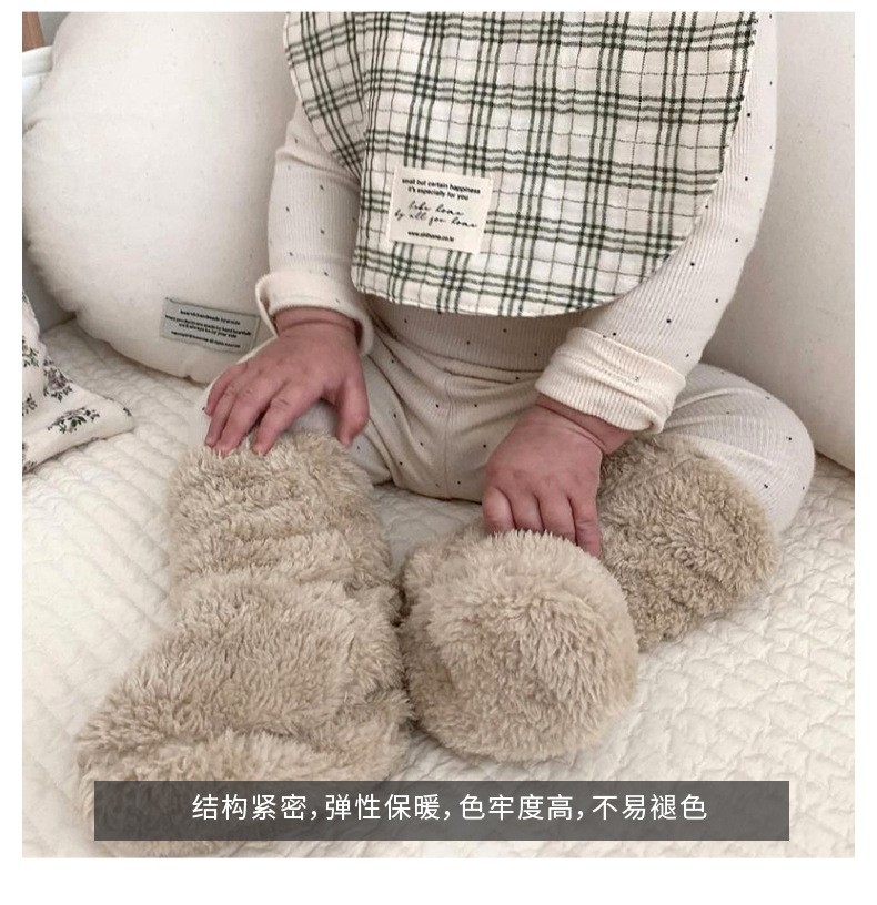 韩国ins秋冬加绒婴儿袜子新生儿地板袜男女宝宝防冻脚防滑学步袜详情8