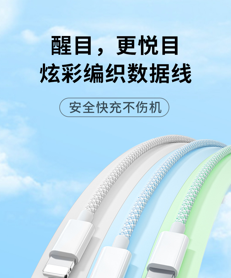 适用苹果数据线iPhone8/11/12/快充手机充电线13/xs/6闪充大电流详情1