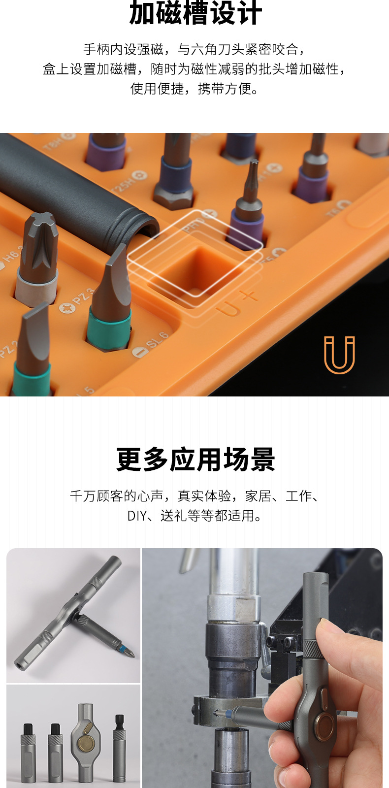 42-in-one labor-saving ratchet rotatable multi-purpose screwdriver set, household hardware tool combination screwdriver pic 13