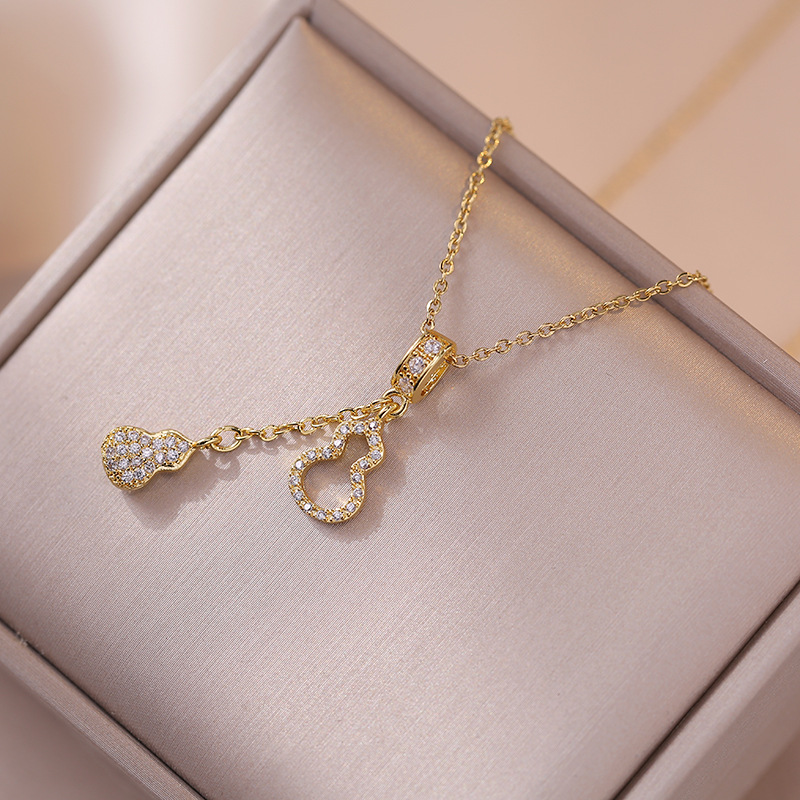 项链女 日韩风网红流苏葫芦气质吊坠配饰饰小众新款时尚锁骨链详情13