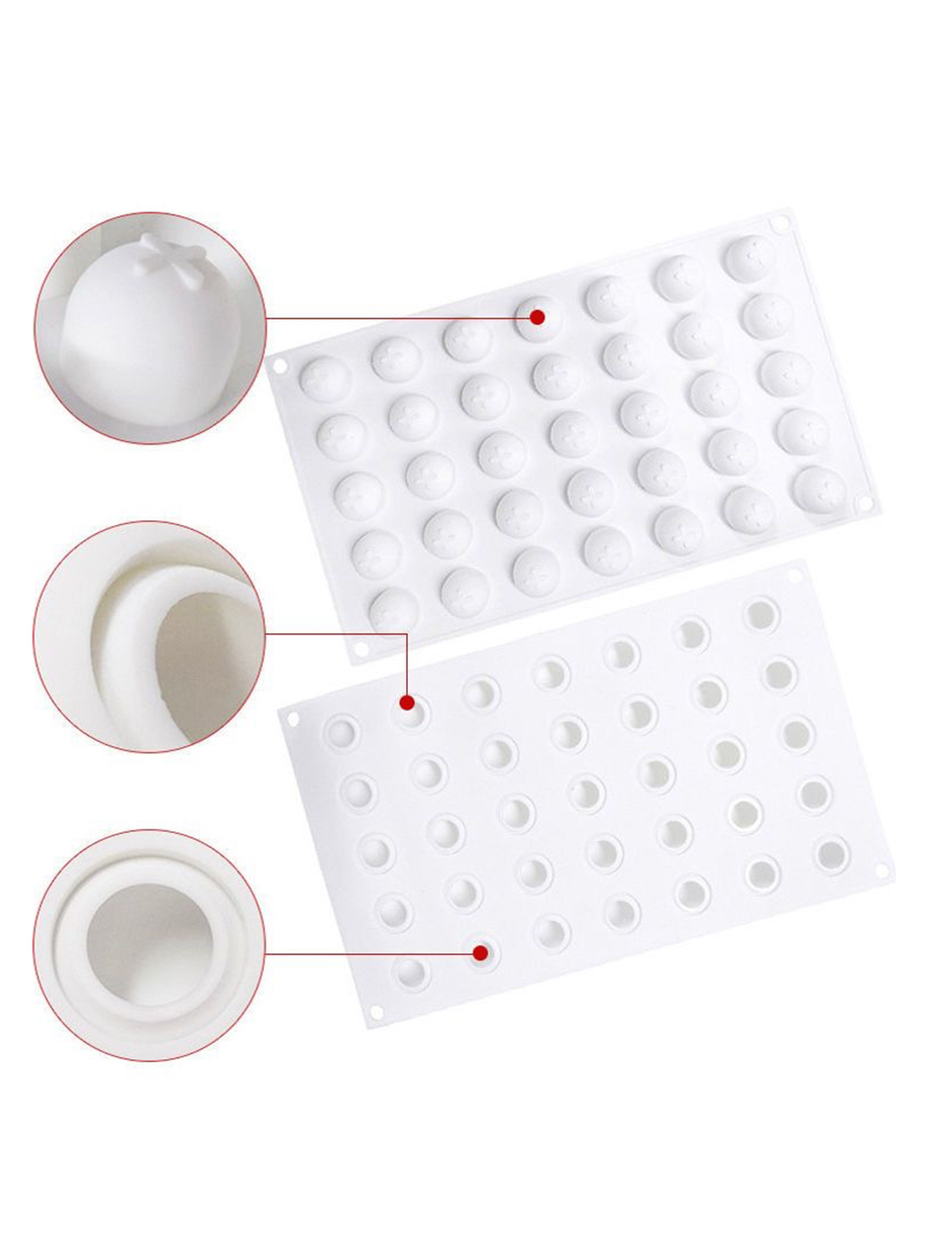 35g mooncake runny filling mold, bowl cake filling, small semi-spherical silicone mousse mold for baking pic 6