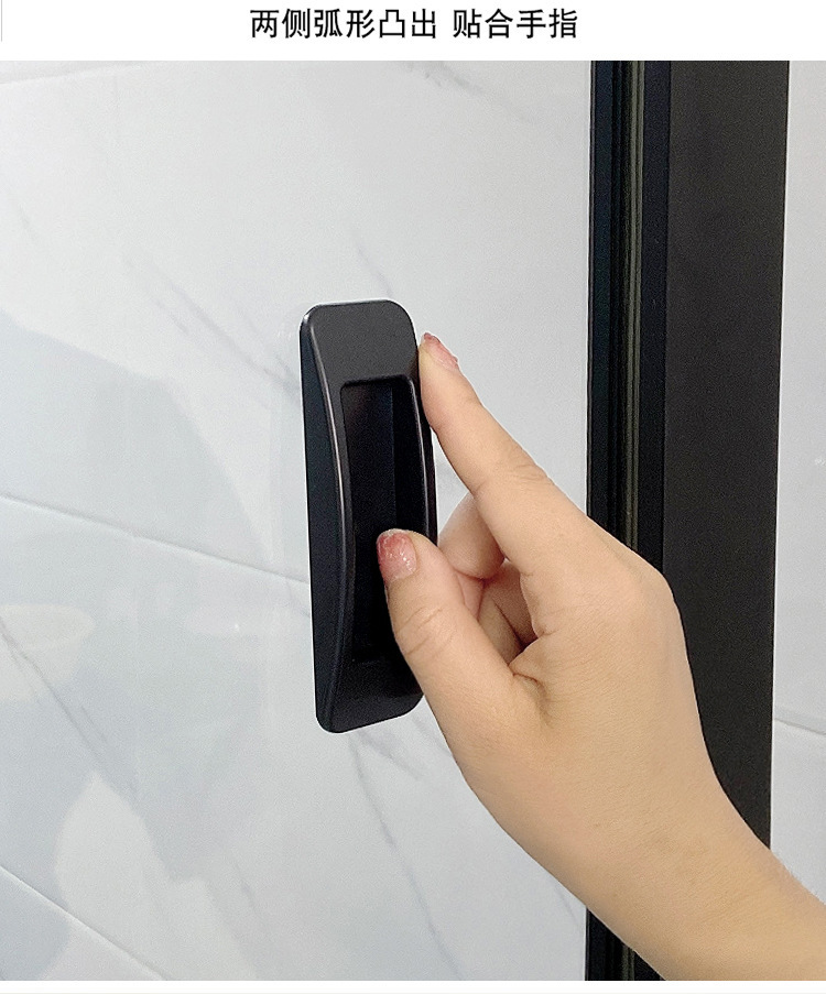 Wholesale of simple single-color door and window handles, self-adhesive glass without drilling, mobile sliding assistant, and household plastic handles pic 6