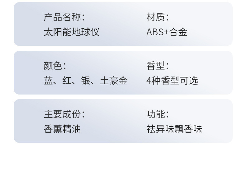 2025 New solar-powered car fragrance, rotating planet, Galaxy globe, car perfume, decorative fragrance pic 15