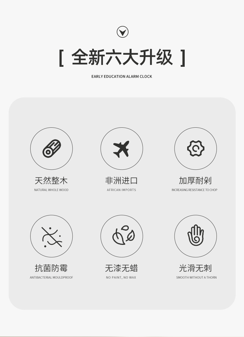 乌檀木菜板实木整木方形耐砍耐剁案板双面切菜板厨房砧板切菜板详情2