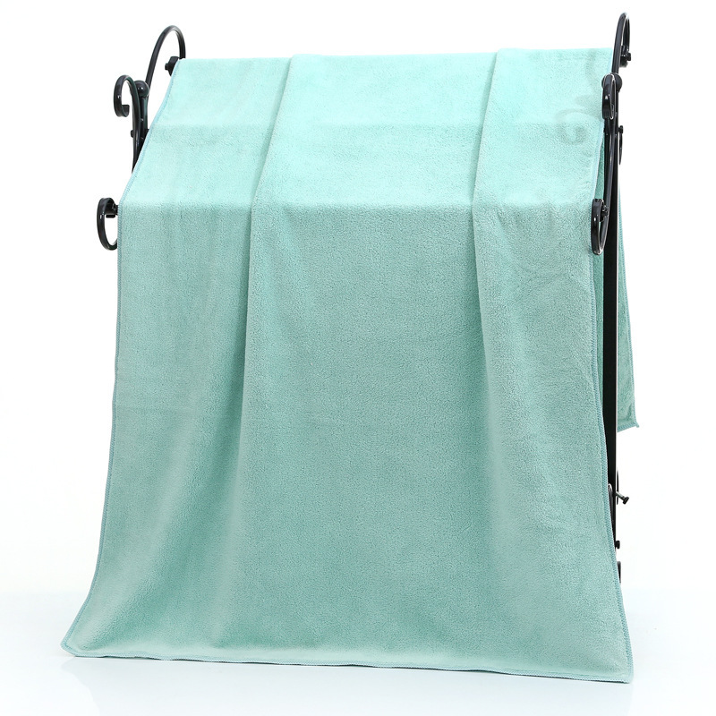 【 Chi Jia 】 Bath towel Superfine fiber 70*140 Coral Fleece thickened adult beach Absorbent Soft Gift manufacturer pic 12