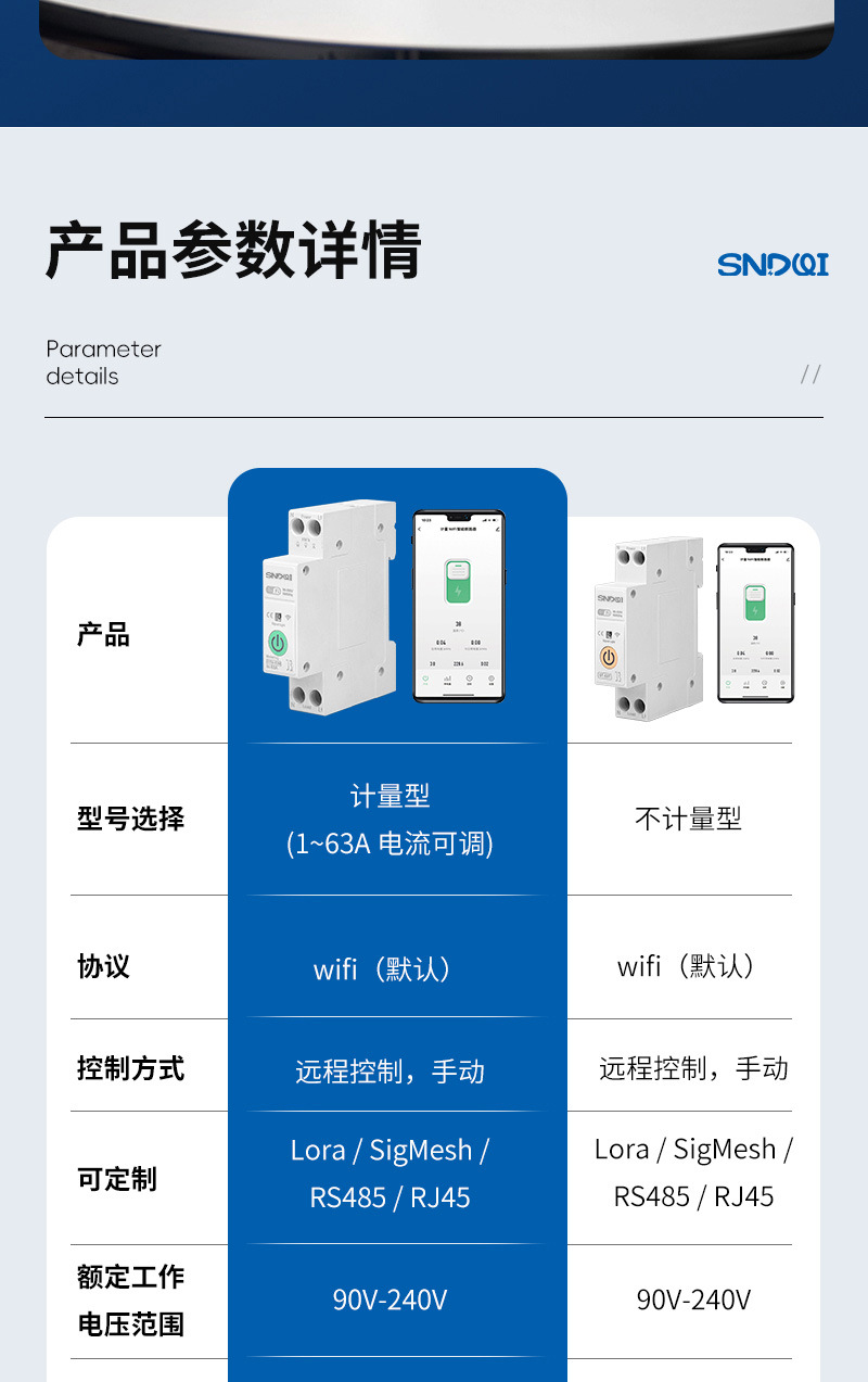 涂鸦智能wifi智能断路器计量开关过欠压保护手机远程控制定时开关详情8