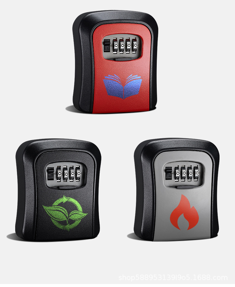 密码钥匙盒装修民宿壁挂式工地家用门口猫眼免打孔密码锁生产批发详情12