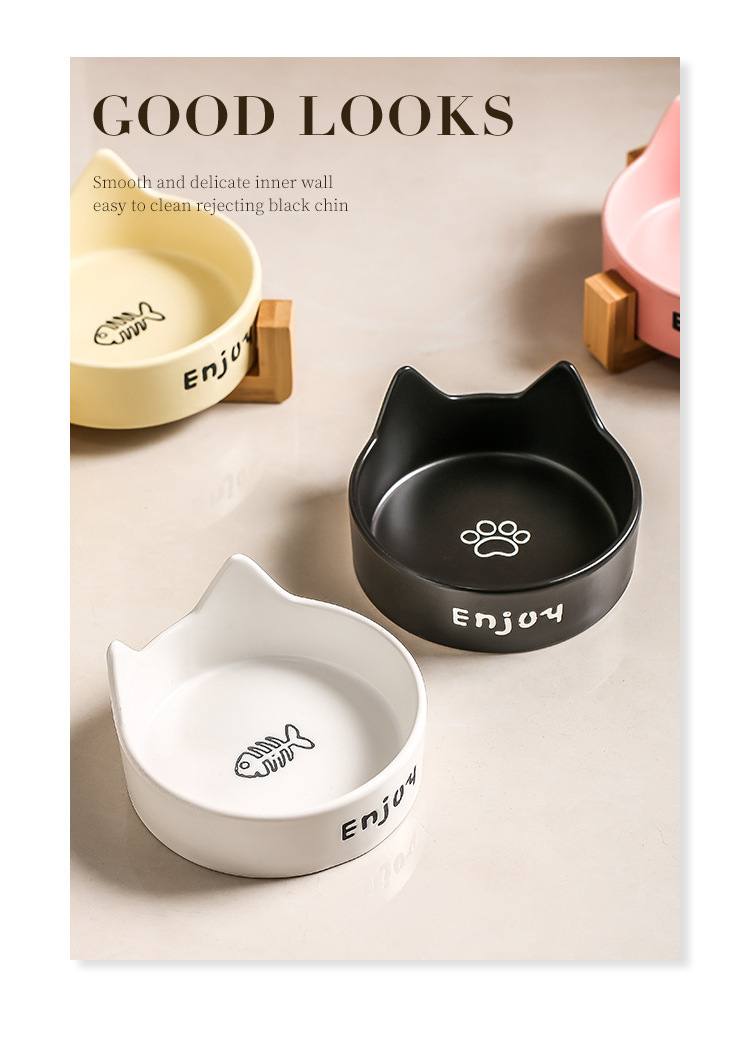 猫耳朵造型宠物食盆宠物用品喂食碗宠物碗宠物自动喂食器宠物食盆实用耐用详情8