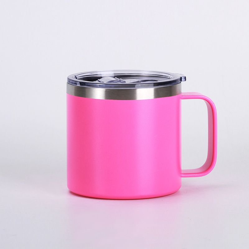 Cross-border 12oz and 14oz stainless steel handle cups, vacuum double-layer large-capacity insulated cups, household portable mugs pic 14