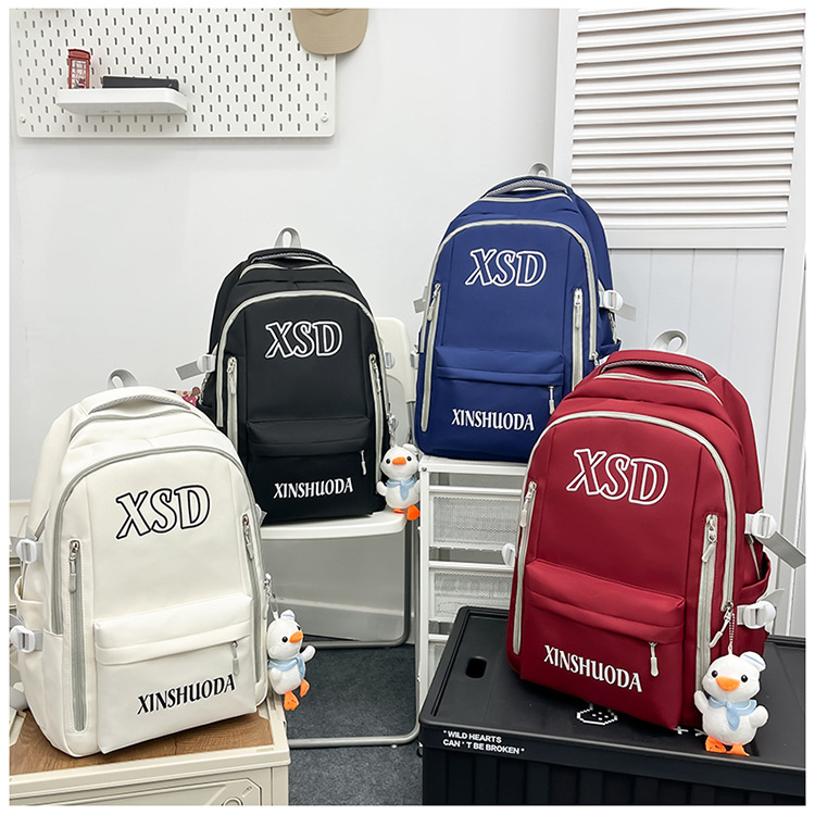 New cross-border backpacks for women in an ins style, large capacity for college students, high school and junior high school students, computer backpacks for men pic 13