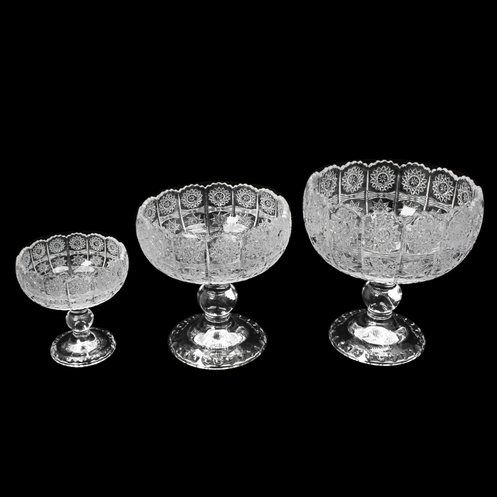 太阳花玻璃脚水果盘果斗糖缸成套系列中东跨境热销详情14