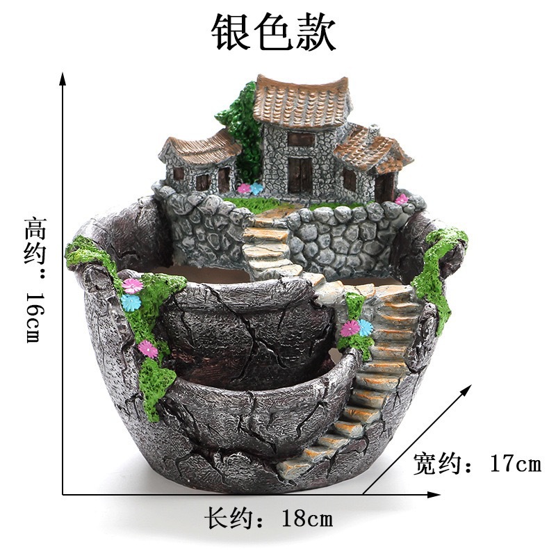 庭院绿植种植花盆装饰微景观摆件 设计diy绿植养殖器庭院花盆装饰详情1