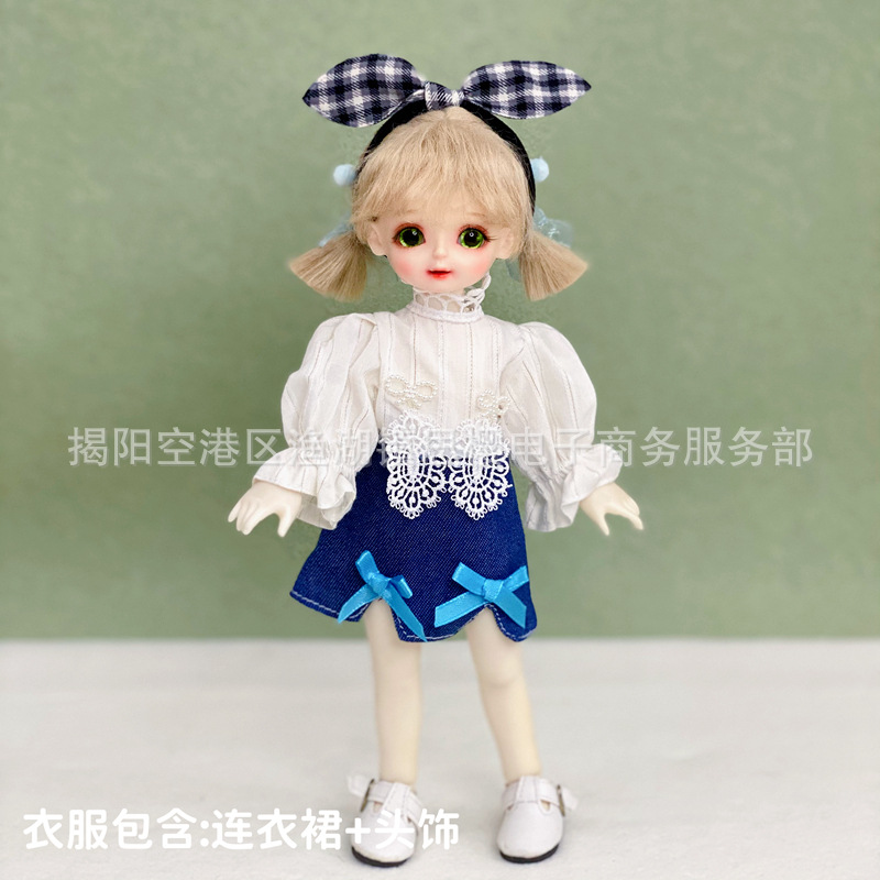 6分bjd娃娃换装衣服洛丽塔套装30厘米洋娃娃裙子连衣裙制服女仆装详情9