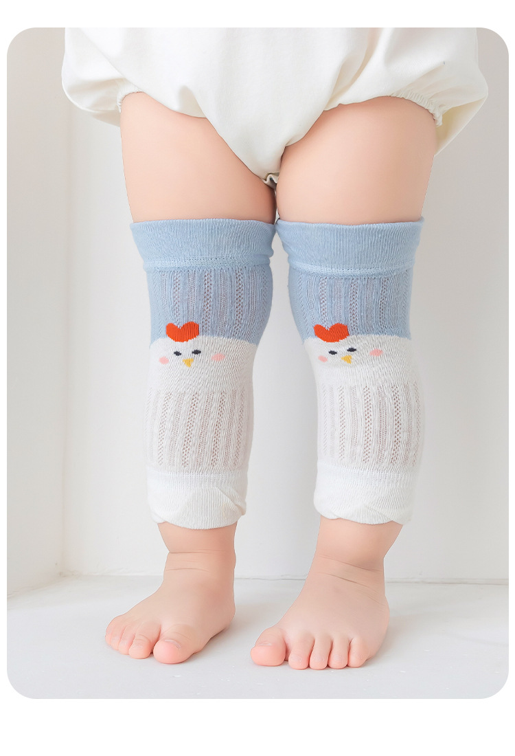 宝宝护膝夏季防摔网面透气婴儿爬行护腿学步小孩长筒儿童膝盖护垫详情18