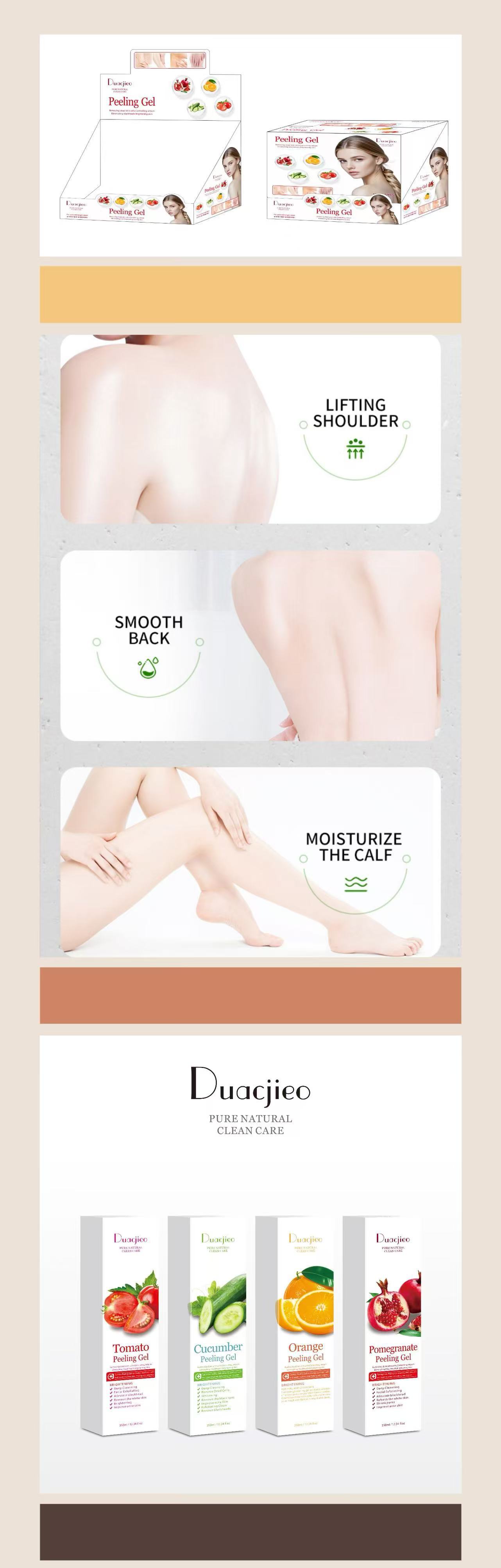 Duacjieo Body Exfoliating Gel, Scrub and Mud Cream for export, all in English packaging pic 9