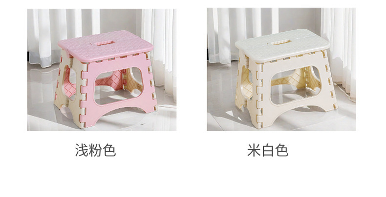 跨境新款折叠凳子加厚材质家用卫浴塑料凳换鞋凳便携式迷你矮凳详情14
