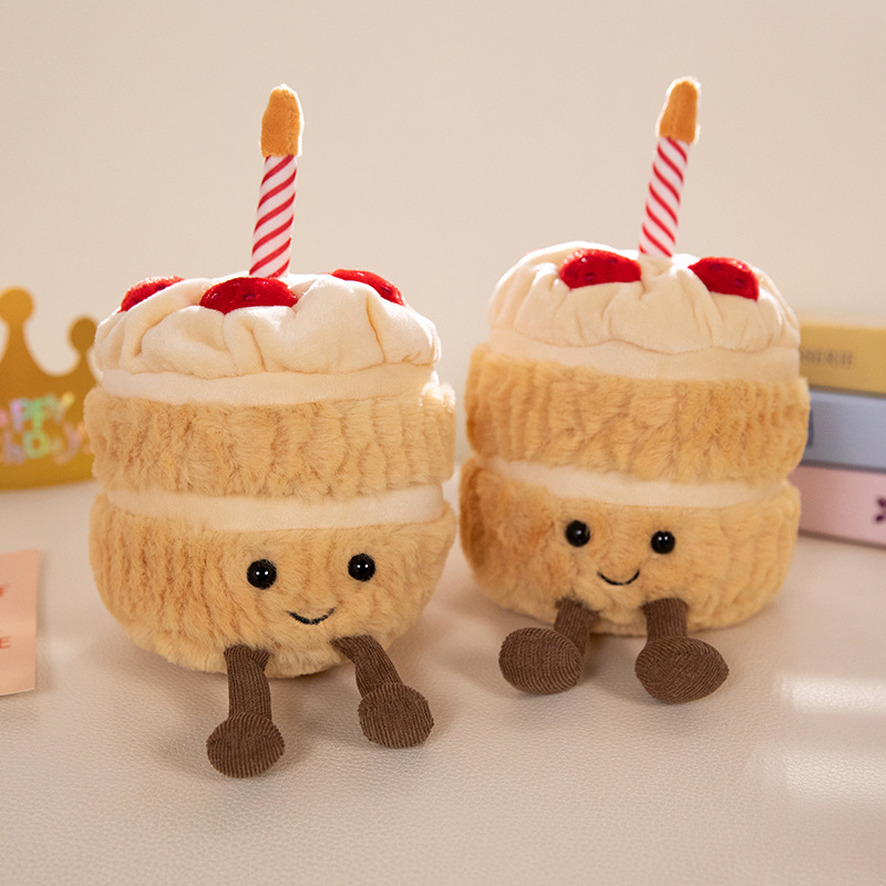 Jellycat趣味彩虹生日蛋糕毛绒玩具节日礼物假蛋糕可唱生日歌玩偶详情4