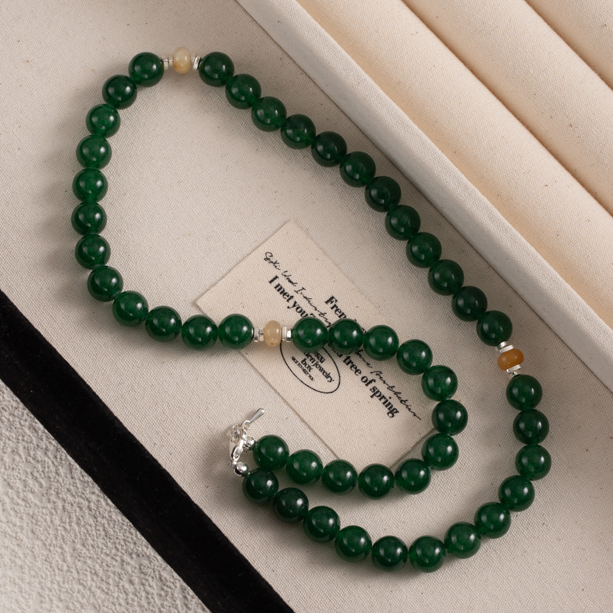 High-end colored beaded necklace for women, light luxury and niche spring and summer dopamine freshwater pearl collarbone chain necklace wholesale pic 41