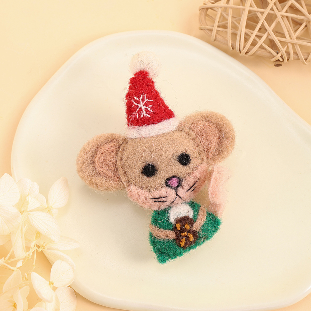 爱坤纯手工羊毛毡胸针 童趣立体玩偶别针 尼泊尔手工配饰厂家批发详情9