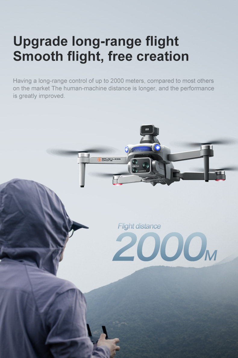 The new cross-border S119 drone features GPS positioning for return with a screen and is a high-end aerial photography quadcopter with an 8k long battery life pic 40