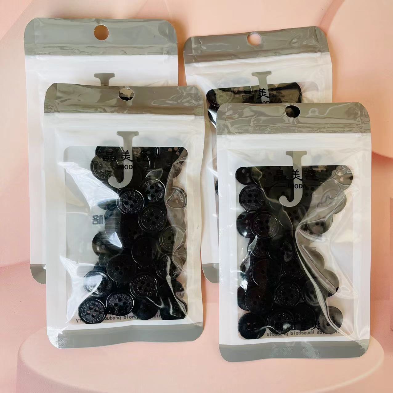 【 Zone 2-12 】 Set Black Button 20/ Pack 2000/ Piece Black button Invisible button coat coat Inner button Shirt Versatile small cushion button round four-eye bread small button pic 5