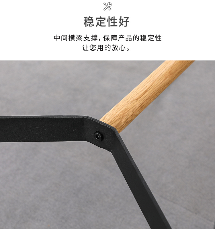 现代星辰简约吧台椅实木北欧家用酒吧凳子前台咖啡休闲餐厅铁艺高脚椅详情5