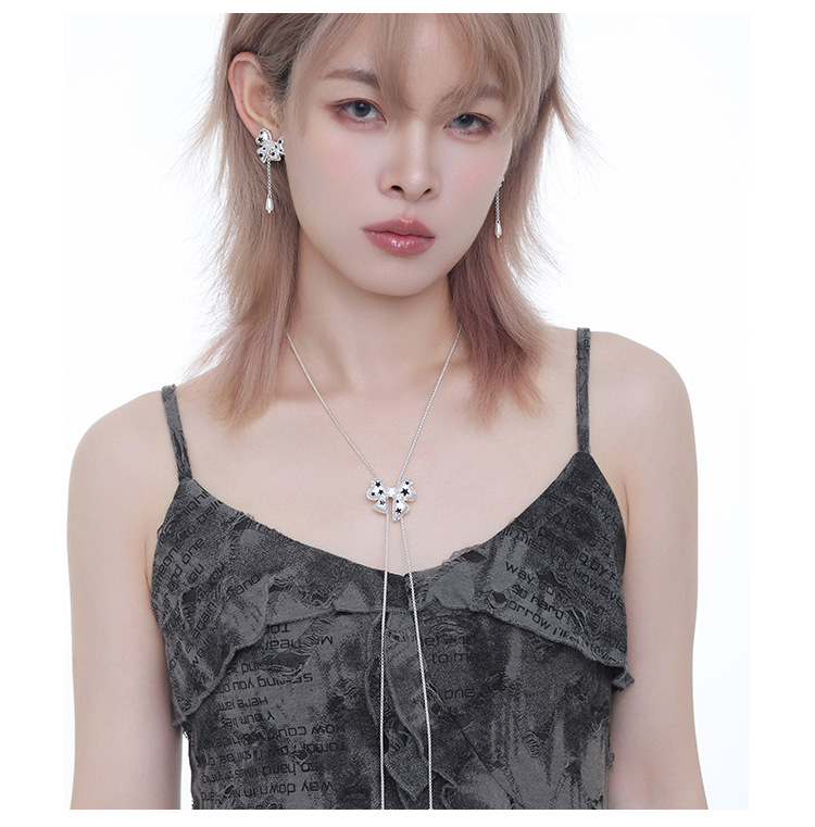 星印蝴蝶结系列耳环女甜酷风时尚百搭精致原创设计感925银针耳饰 pic 7
