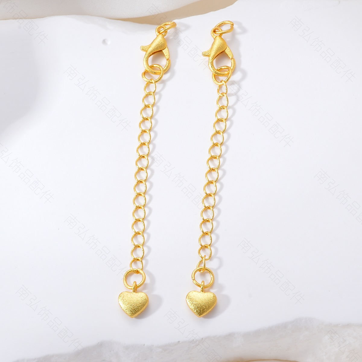 Sand gold high color retention lobster buckle heart extension chain necklace buckle bracelet multi-circle pendant DIY accessory handcrafted decoration pic 7