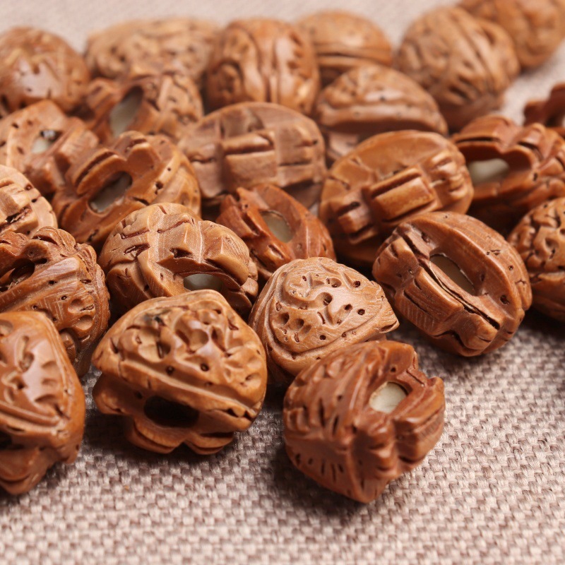 玲珑阁桃核 龙纹桃核 diy桃篮子 花边桃蓝摇篮桃篮儿童手链详情6