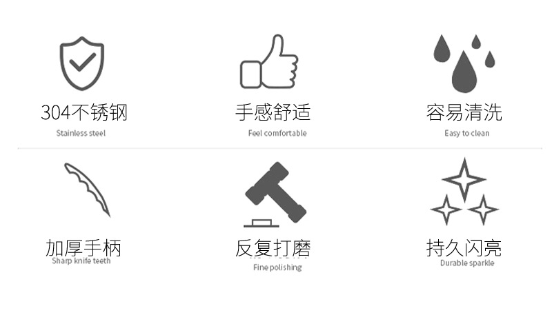 European-style Sea King knife, fork and spoon gift box set, creative solid round handle 304 stainless steel Western cuisine steak knife four-piece set pic 4