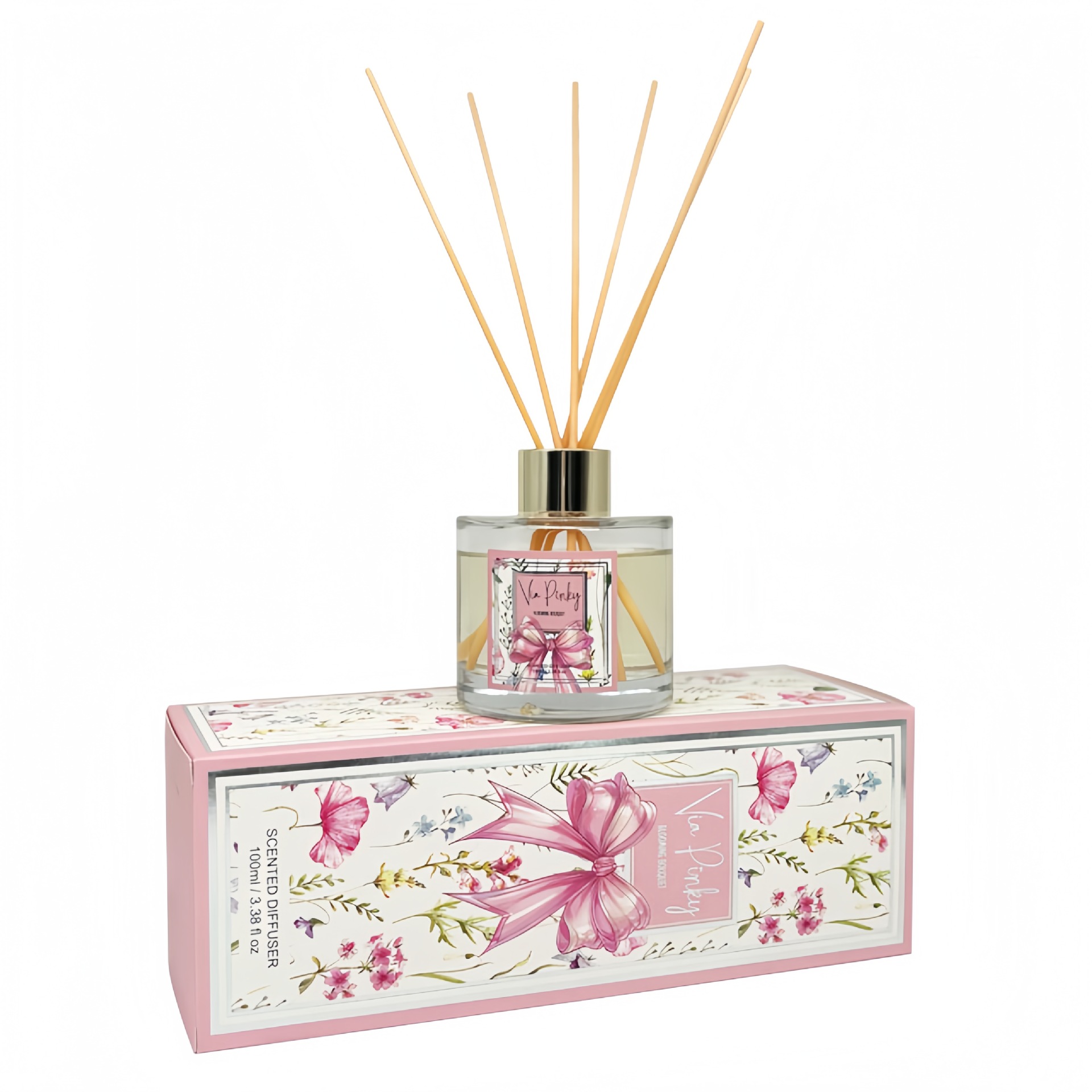 跨境香薰Floral Reed Diffuser 无火藤条香薰空气清香剂外贸批发详情2