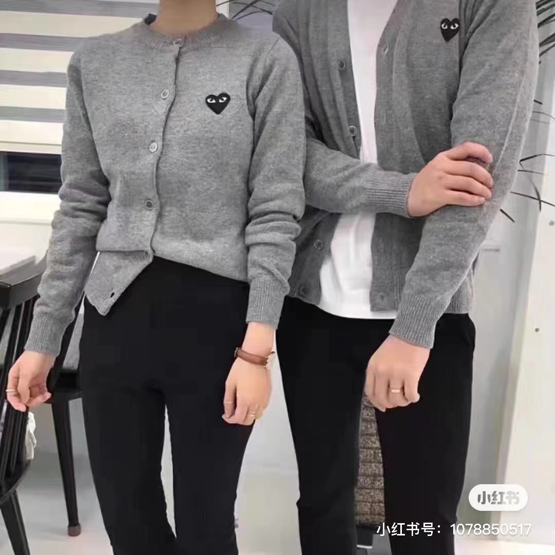 日系爱心羊毛针织衫女play开衫长袖男情侣亲子装川久同款外套保玲详情13