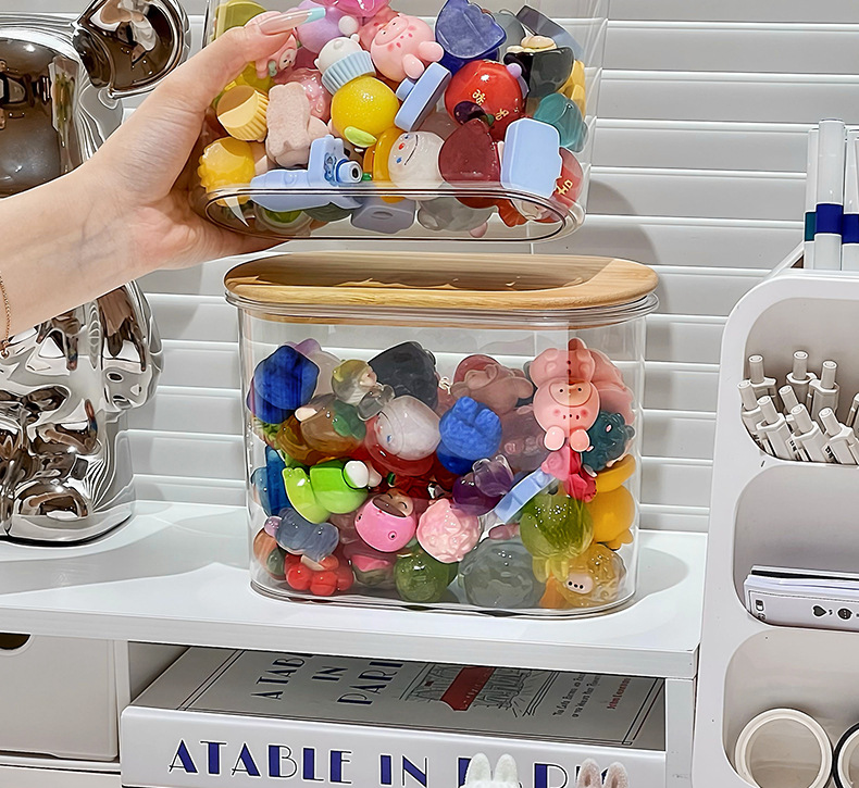 萌宠LABUB小玩偶盲盒DIY密封木盖塑料桌面收纳罐详情17