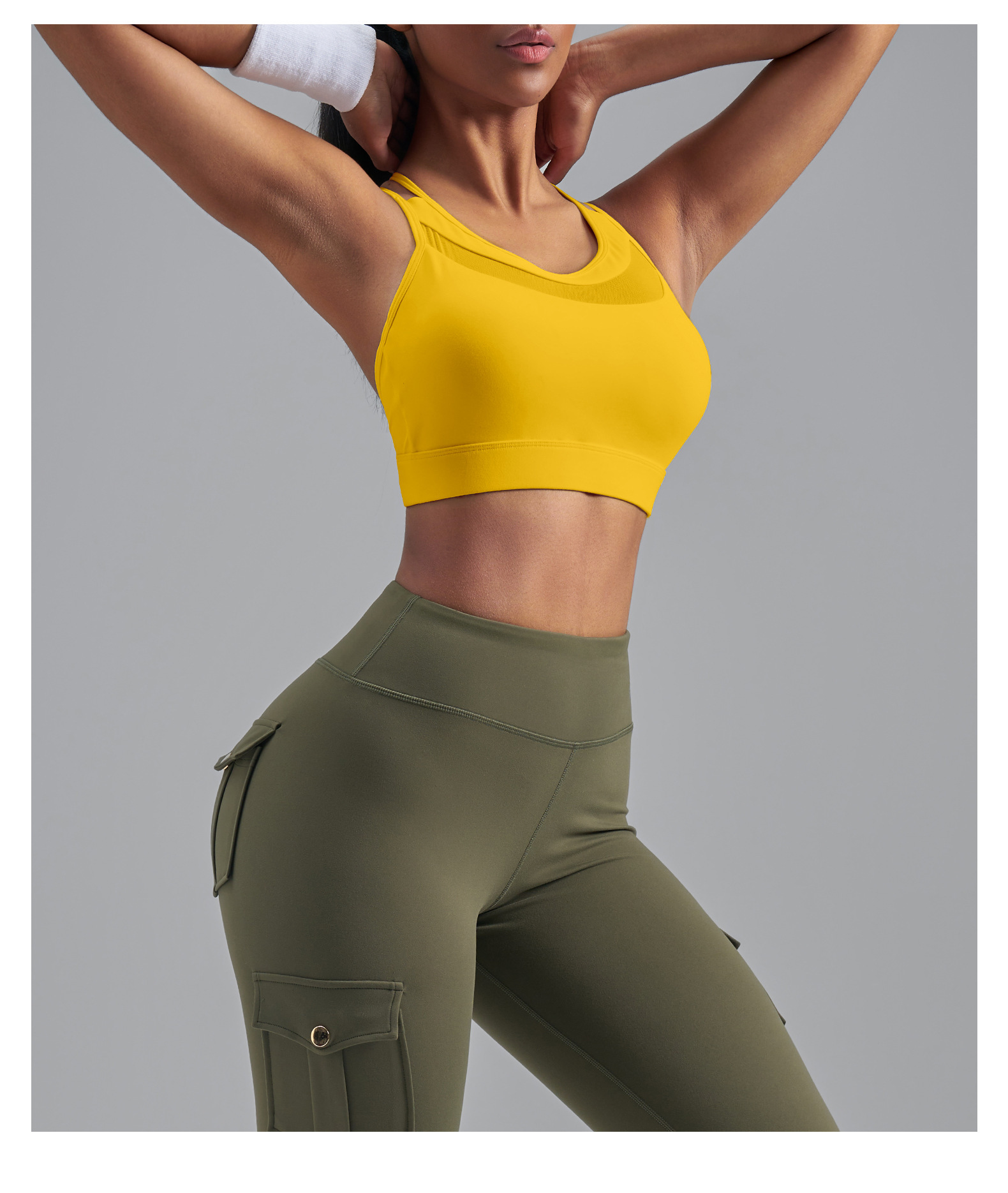 Ouma cross-border sports bra, beautiful back, thin strap, shock-absorbing, fixed chest cup, yoga vest, fitness underwear pic 21