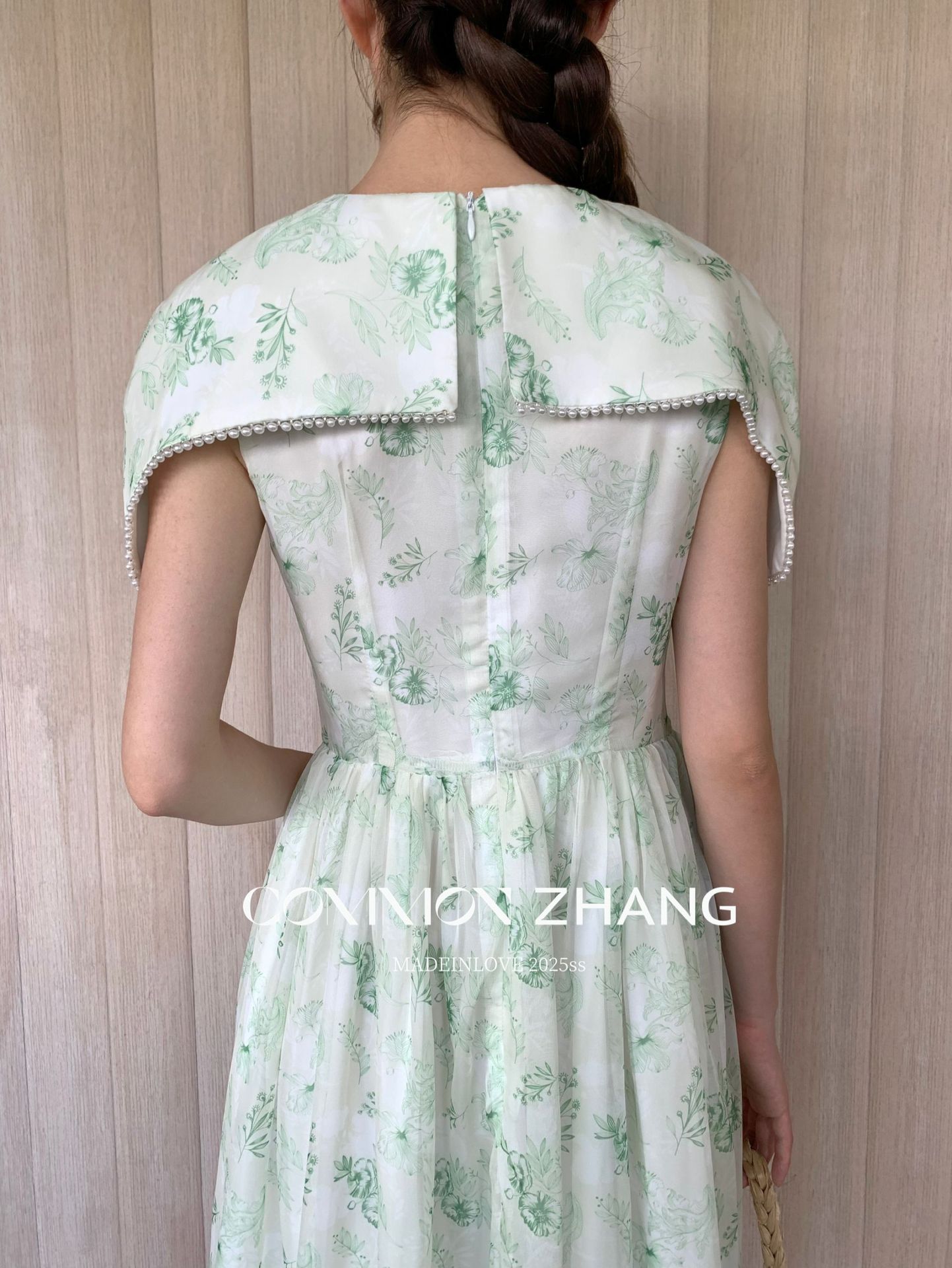 CZ ZHANG Summer French socialite beadwork round-neck shawl Floral sleeveless Texture dress A26812 pic 12