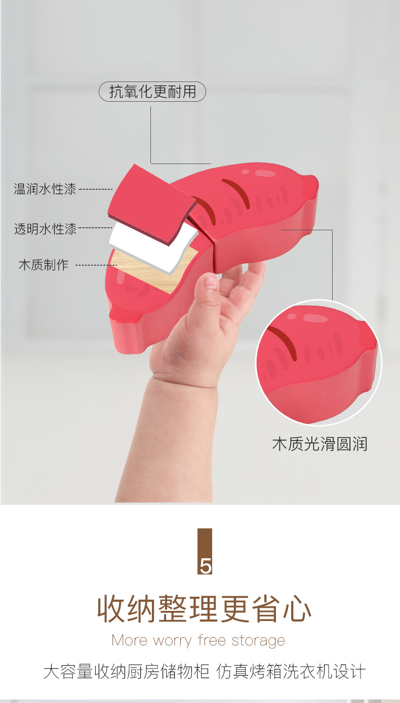 北欧风仿真声光冰箱厨房玩具套装儿童过家家角色扮演益智厨房玩具详情10