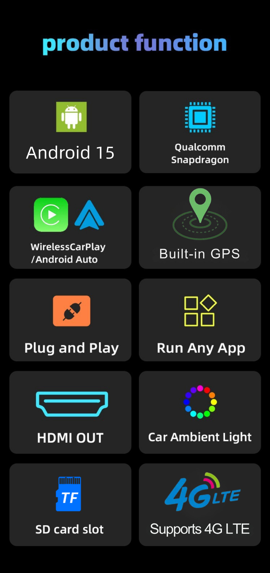 跨境车机互联模块八核4G高通carplay转安卓盒子aibox carplay盒子详情5