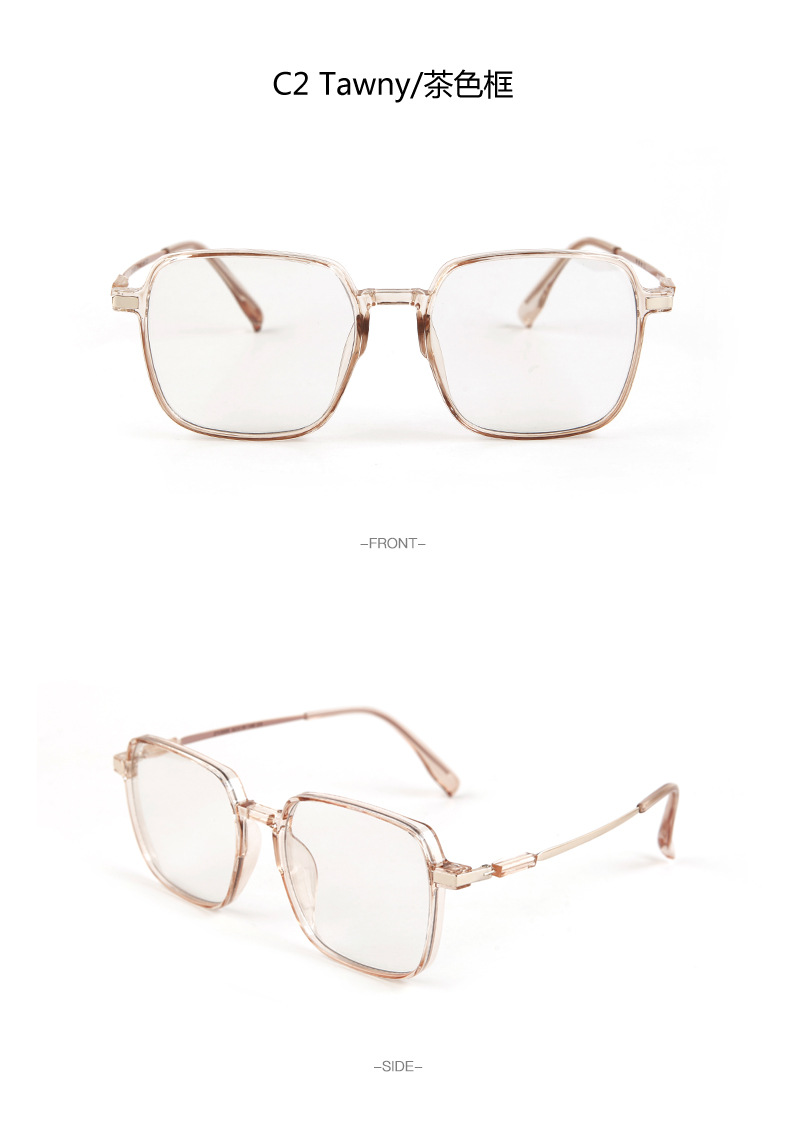 光感变色近视眼镜成品防蓝光眼镜框变色眼镜女大框高颜值显瘦素颜详情14