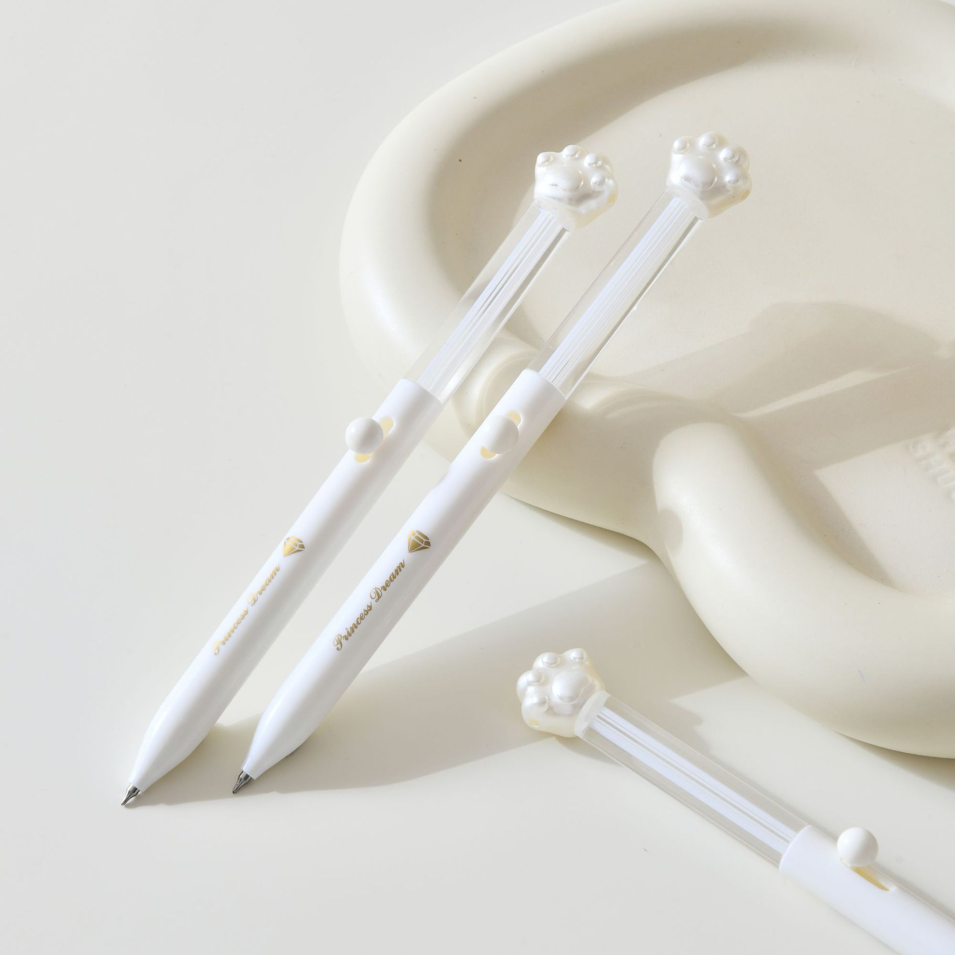 晨光可爱猫爪花朵卡通中性笔速干学生笔高颜值创意书写笔饰品配件散珠串珠详情11