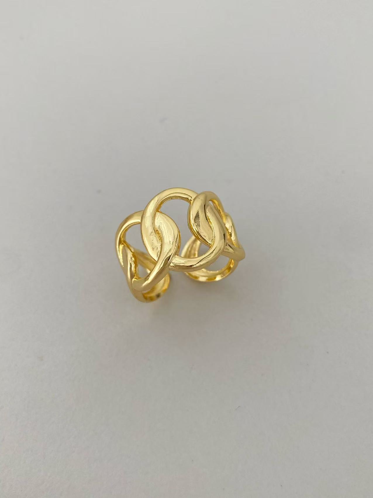 Wholesale of European and American fashion cross-border personality cold style, versatile circle ring wide face bracelet set manufacturer pic 8