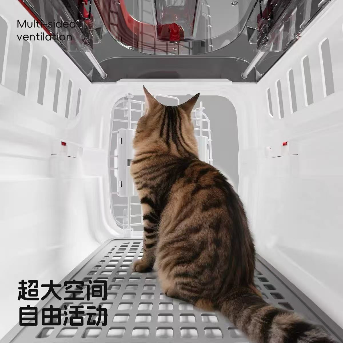 Sturdy portable pet aviation case, cat carrying bag, pet bag, space backpack, safe and lightweight pet case pic 9