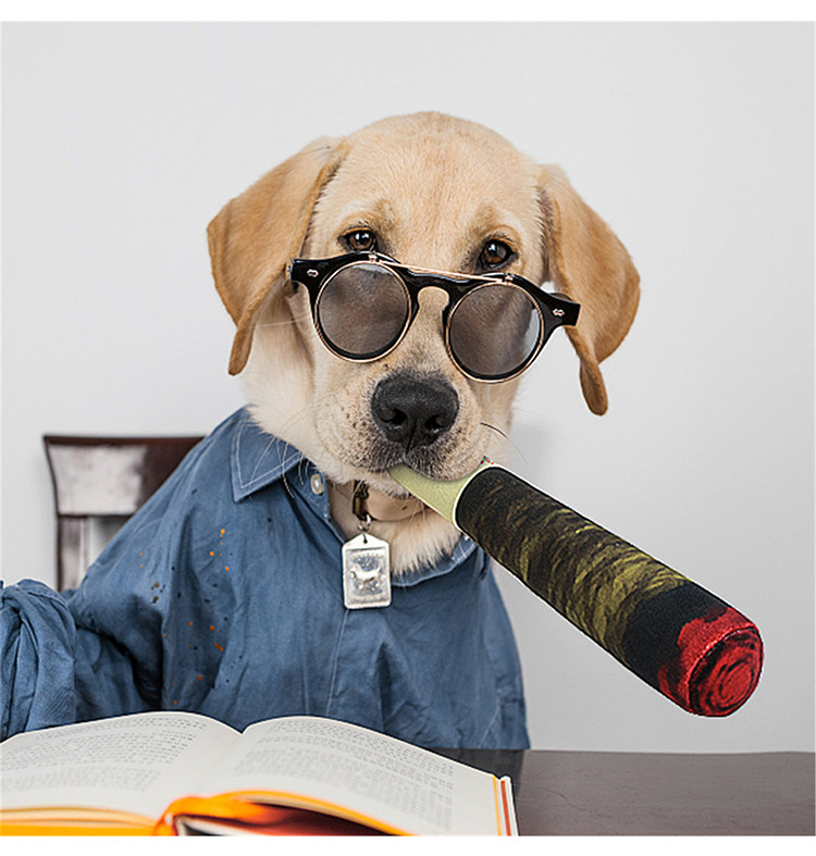Customized dog vocal cigar model plush toys, pet-shaped cute gifts wholesale plush dolls, stuffed toys, dolls pic 23