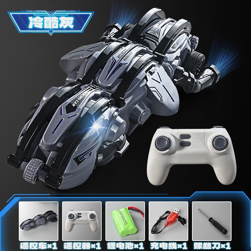 2.4G高速变形翻滚车六轮灯光控制锁轮男孩360度翻滚遥控车玩具详情9